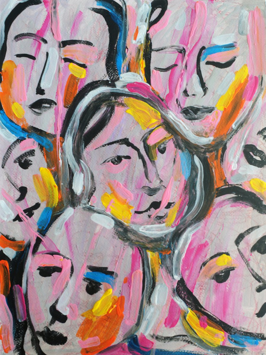 Sensitivity acrylic painting by Liubov Kvashnina