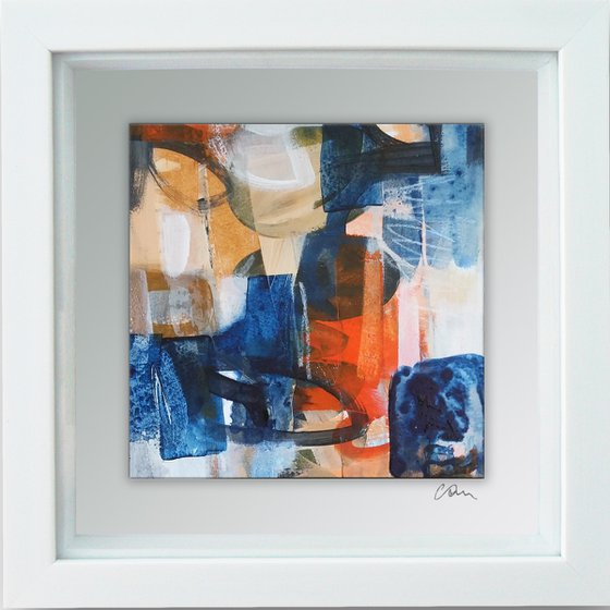 Thinking out loud #1-  Framed ready to hang original abstract