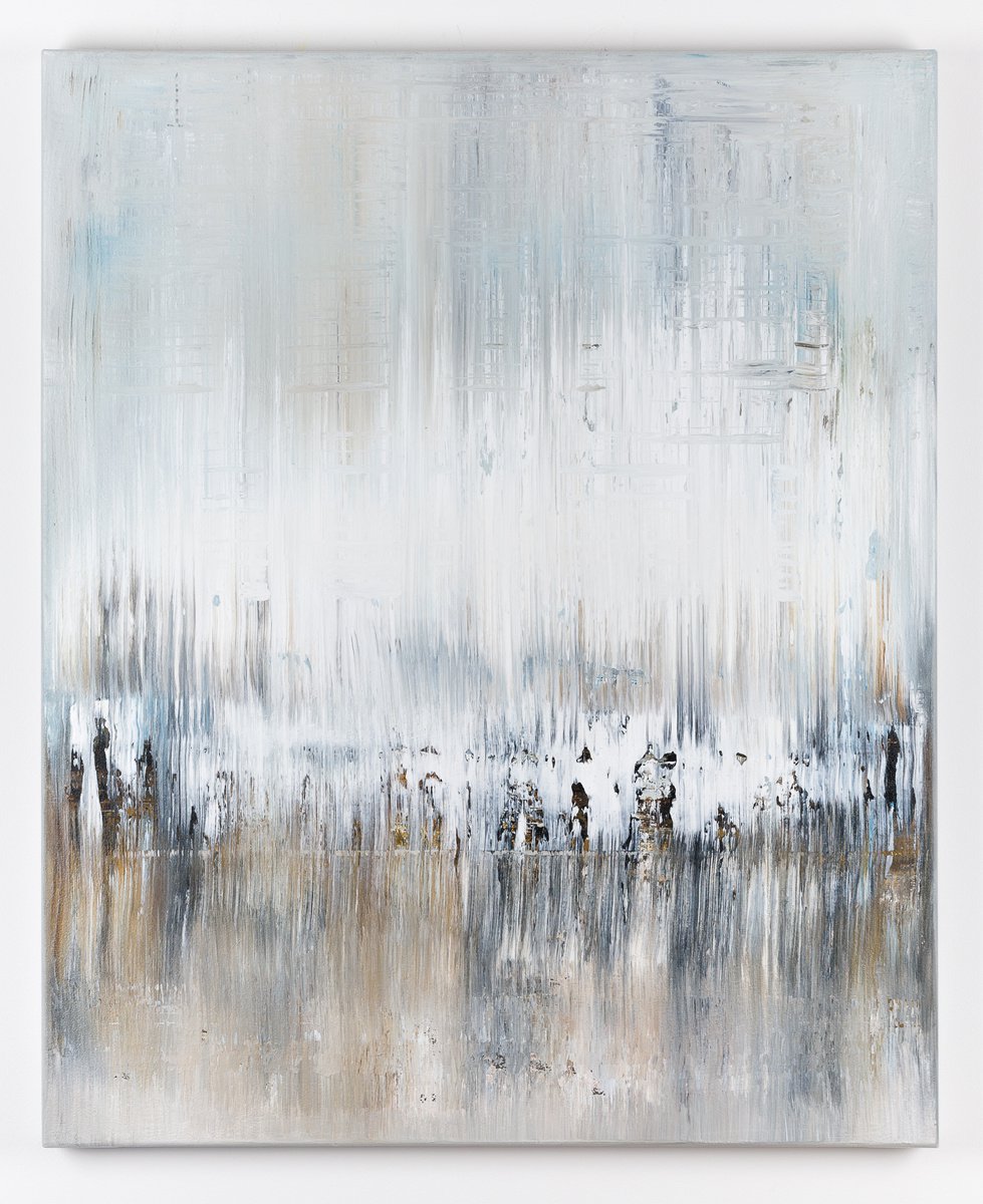 Abstract Acrylic Painting By Radek Smach, 35 X 43", Wr513, Original Artwork