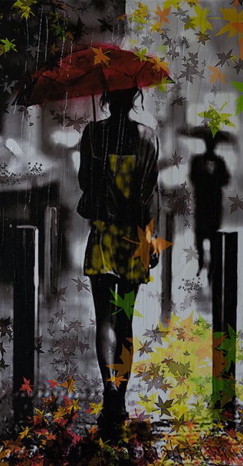 'Autumn rain in London' by Ewa Czarniecka