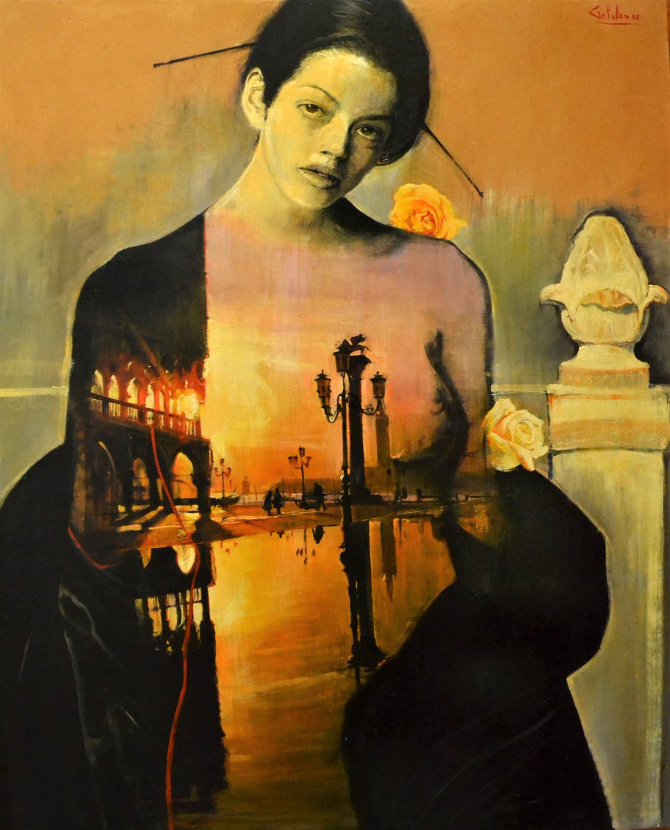 Surrealistic Oil Painting , Venetian Transparencies By Marco Ortolan, 31 X 39, Artwork For Sale On Artfinder