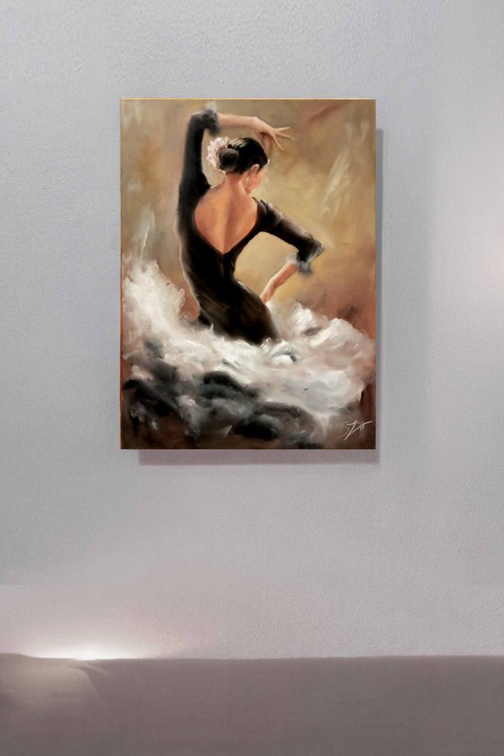 Black feather, Flamenco Dancer