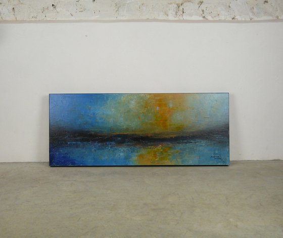 Mellow Shore  (Panoramic Seascape, 100x40cm)