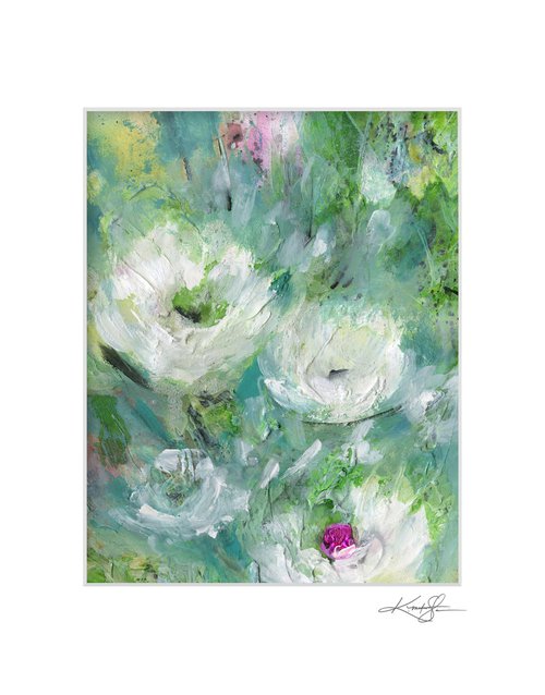 Floral Delight 67 - Textured Floral Abstract Painting by Kathy Morton Stanion by Kathy Morton Stanion