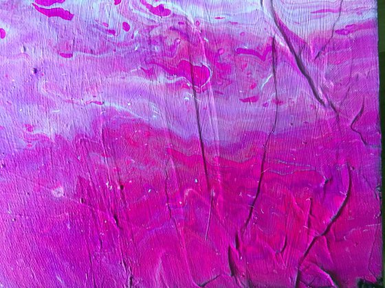 "Manifesting In Magenta" - FREE USA SHIPPING - Original Abstract PMS Fluid Acrylic Painting - 24 x 24 inches