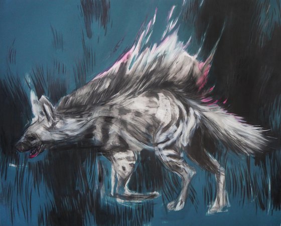 Burning hyena
