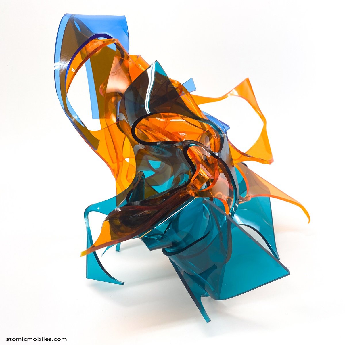 Abstract Sculpture By Debra Ann, 10 X 9, Radiance Of Water Sculpture, Original Artwork