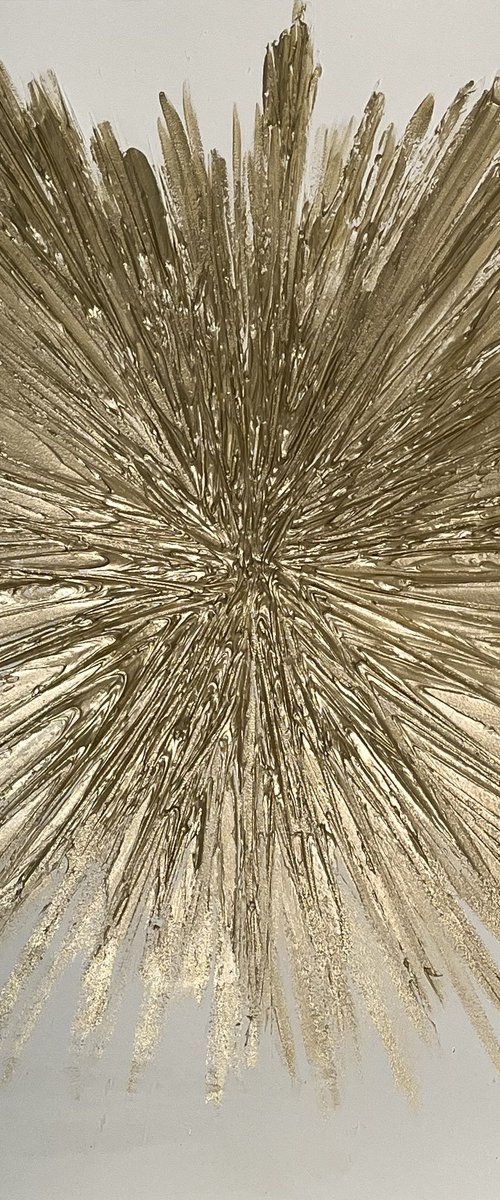 White Star Gold Abstract by Exclusive Arts