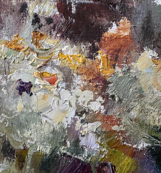 Pink evening. Abstract Flowers