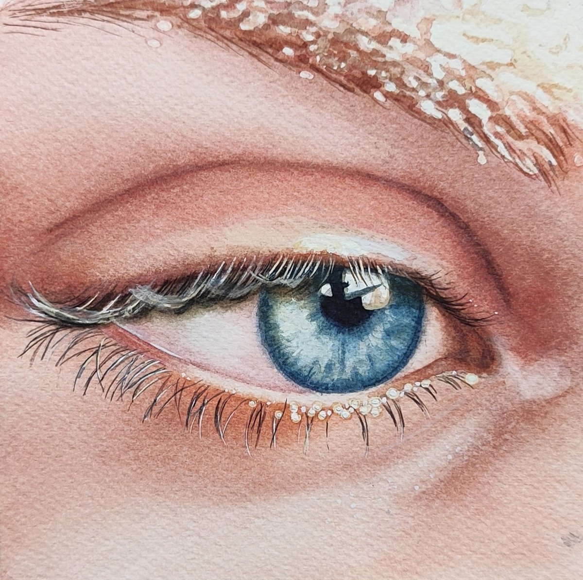 Watercolour , Eye No.2 By Zhanna Utkina, 7 X 7, Artwork For Sale On Artfinder