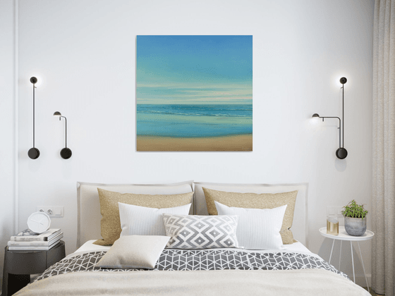 Beach Reflections - Blue Sky Seascape