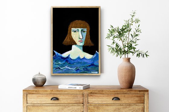 Wild Ocean Swimmer Woman Beach