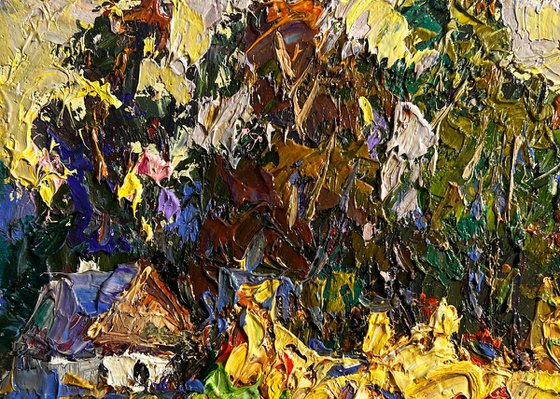 Corn fields in the village