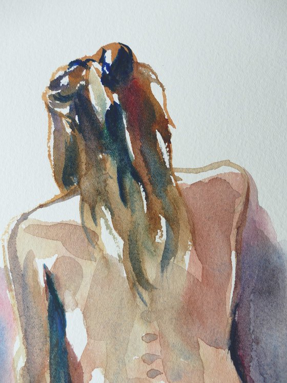 Standing female nude