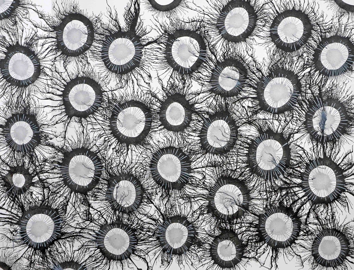 Abstract Acrylic Painting By Sumit Mehndiratta, 51 X 37", Exploflora Series Nº86, Original Artwork