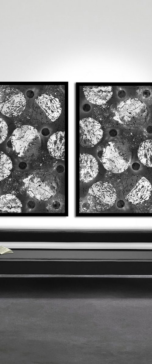 Diptych Atomic Analogy by Sumit Mehndiratta