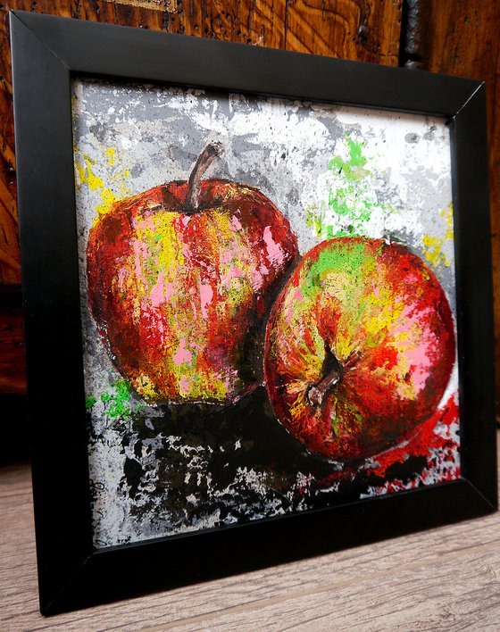 Apples Starwars  FRAMED - Still life - READY TO HANG Food Original