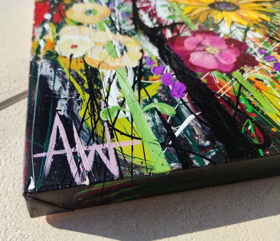 Honeyglow Grove; Abstract Floral Landscape