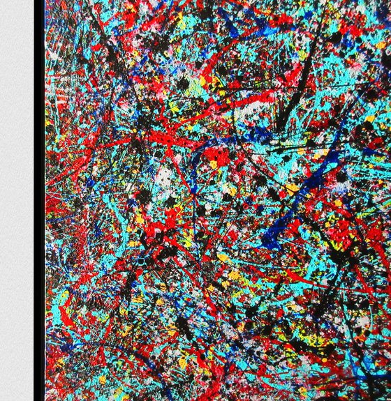CONVERGENCE 12, framed, Pollock style