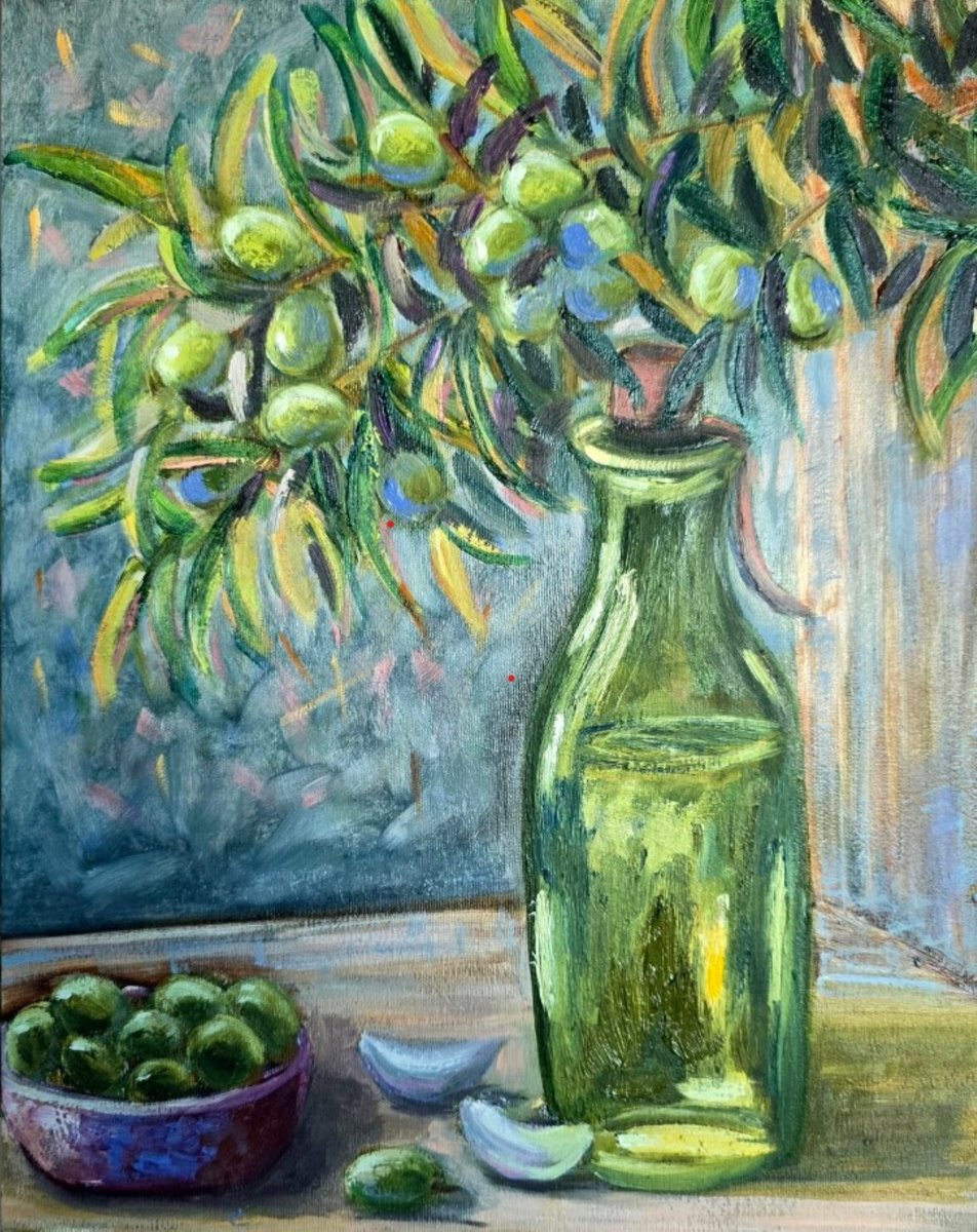 Still Life With Olives By Gulshaba Abbasova, 16 X 20, Artwork For Sale On Artfinder