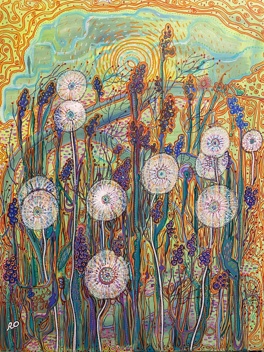  Dandelions By Olga Rokhmanyuk | Roartus, 24 X 30, Artwork For Sale On Artfinder