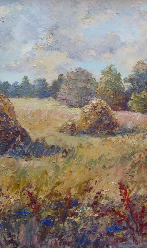 Hayfield by Liubov Ponomarova