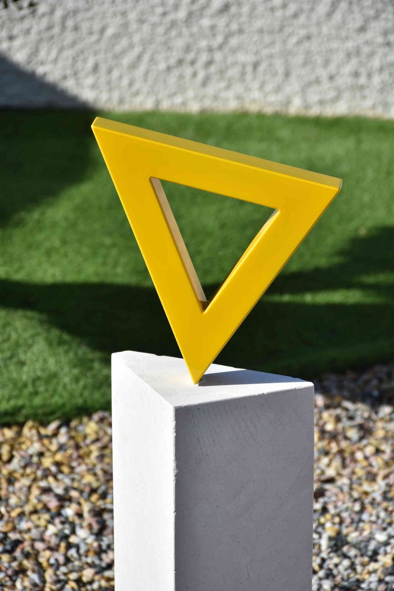 Geometric Abstract Sculpture By Yannick Bouillault, 9 X 10", Ins Xi, Original Artwork