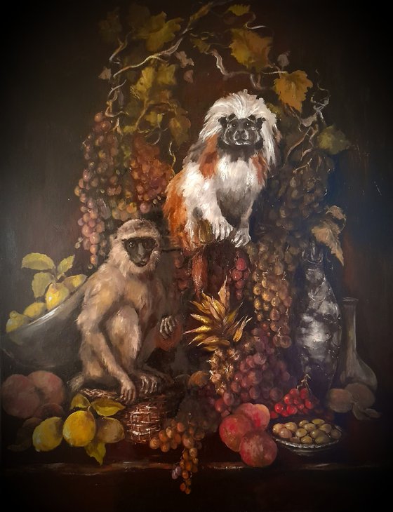 Monkeys with Fruit