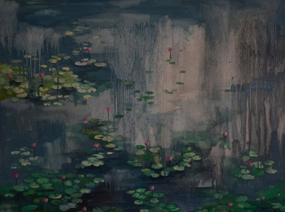 Lily pond. Petrichor