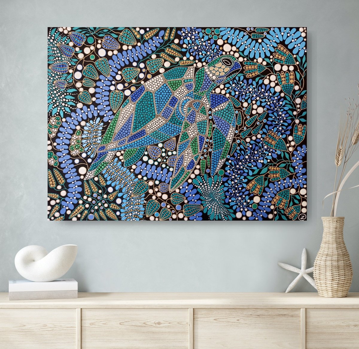 Guardian Of The Reef By Oxana Lazari, 31 X 24, Artwork For Sale On Artfinder