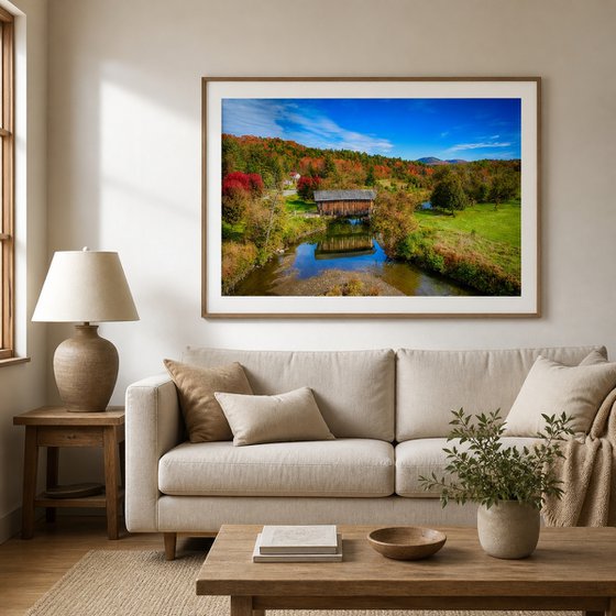 Martin Covered Bridge, Vermont, 43 x 29