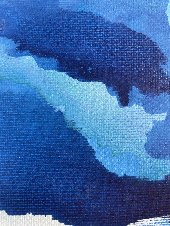 Blue Moon I Abstract