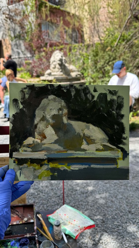 Lion in Spring Light