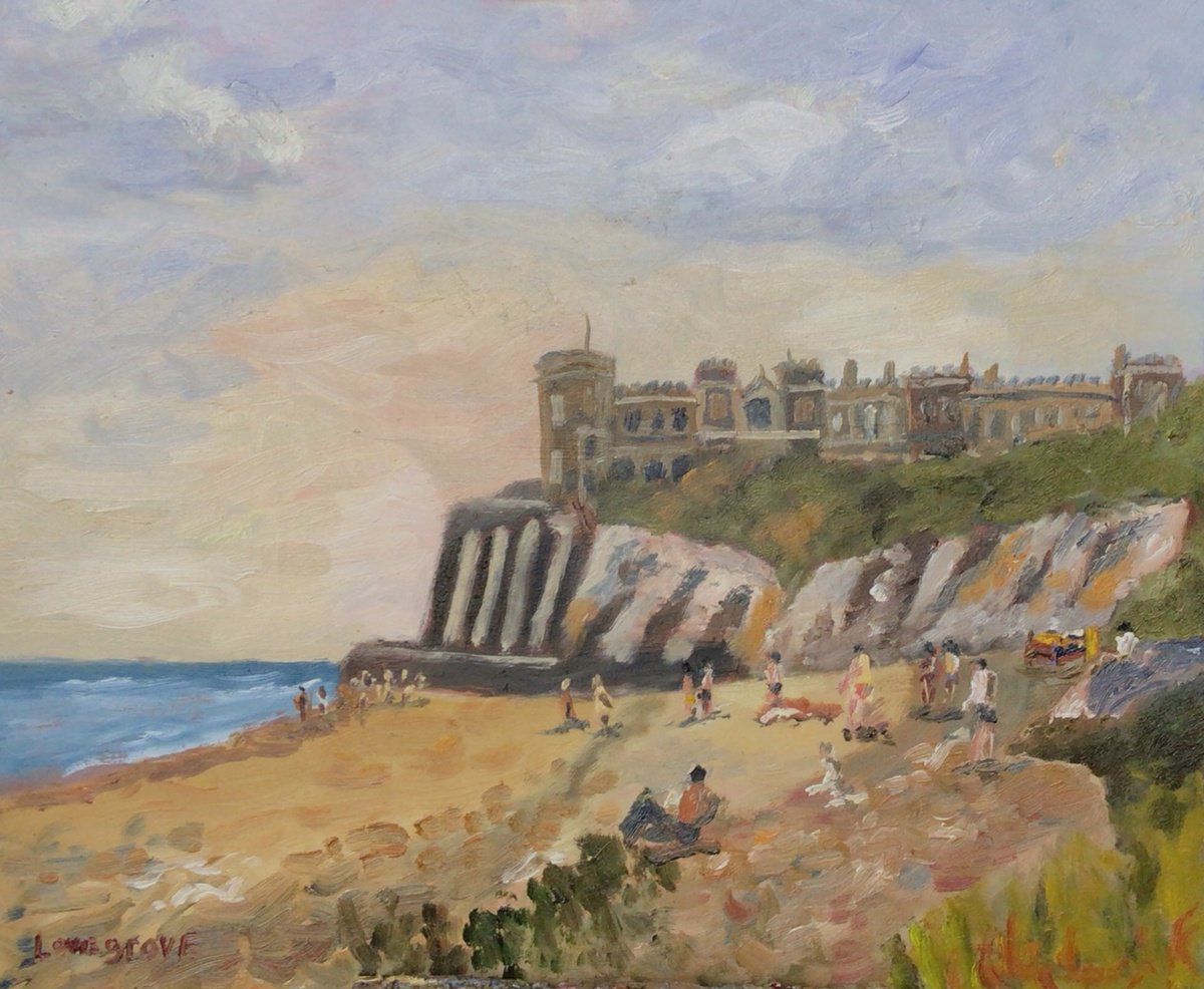 Impressionistic Landscape Oil Painting By Julian Lovegrove Art, 12 X 10", Castle On The Cliffs, Original Artwork