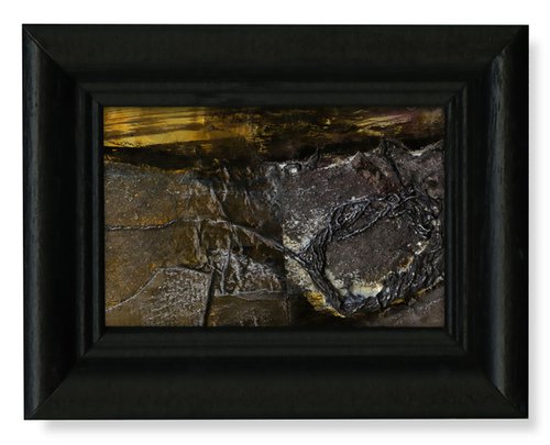 Fragments Of The Past - Framed Textural Abstract by Kathy Morton Stanion by Kathy Morton Stanion