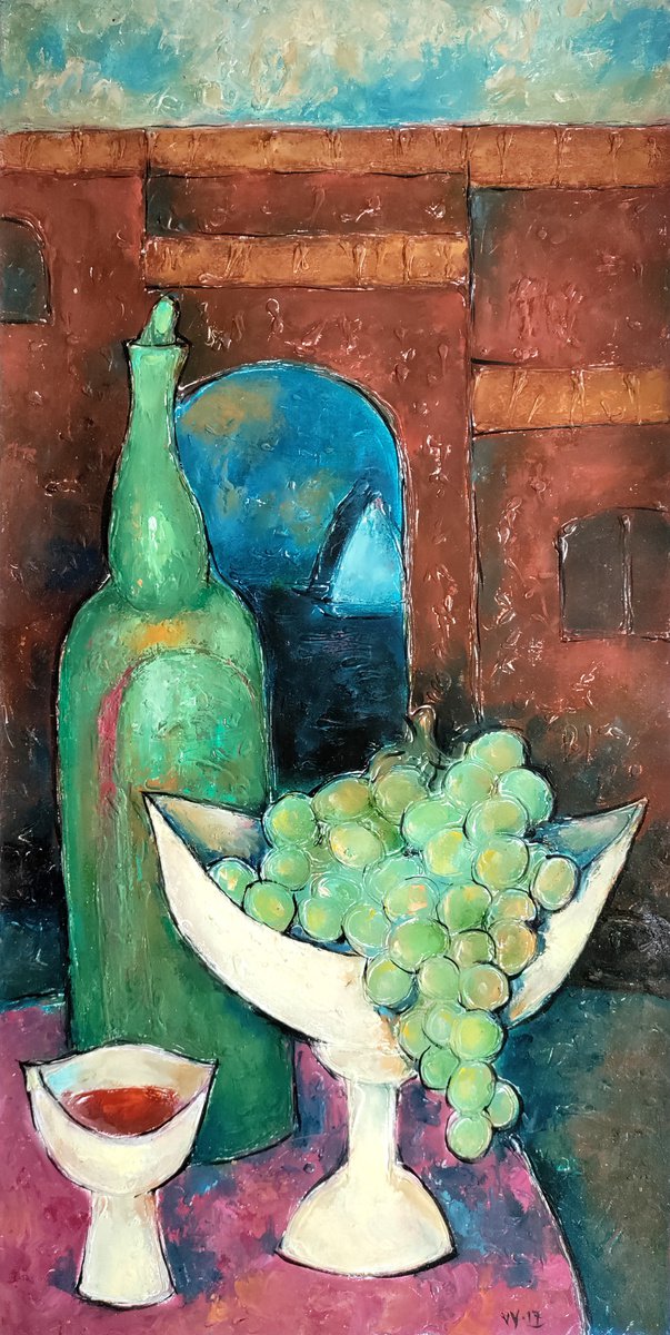 Still life with grapes by Valentina Yevmenenko