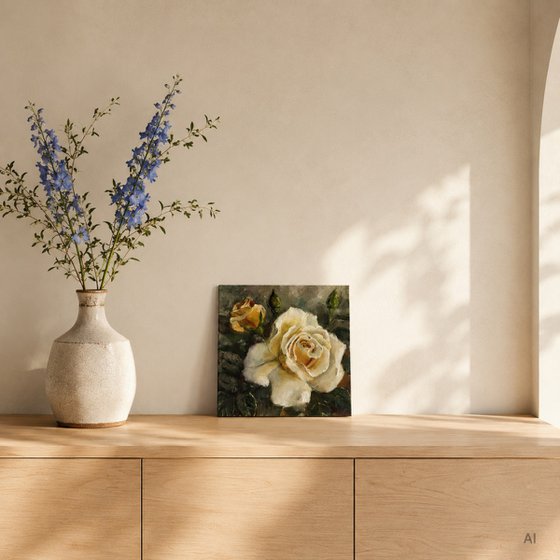 Yellow roses still life