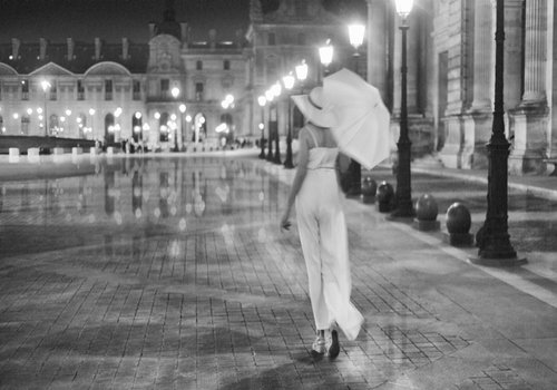 " Night walk near Louvre Museum " - Limited Edition 3 / 20 by Dmitry Savchenko