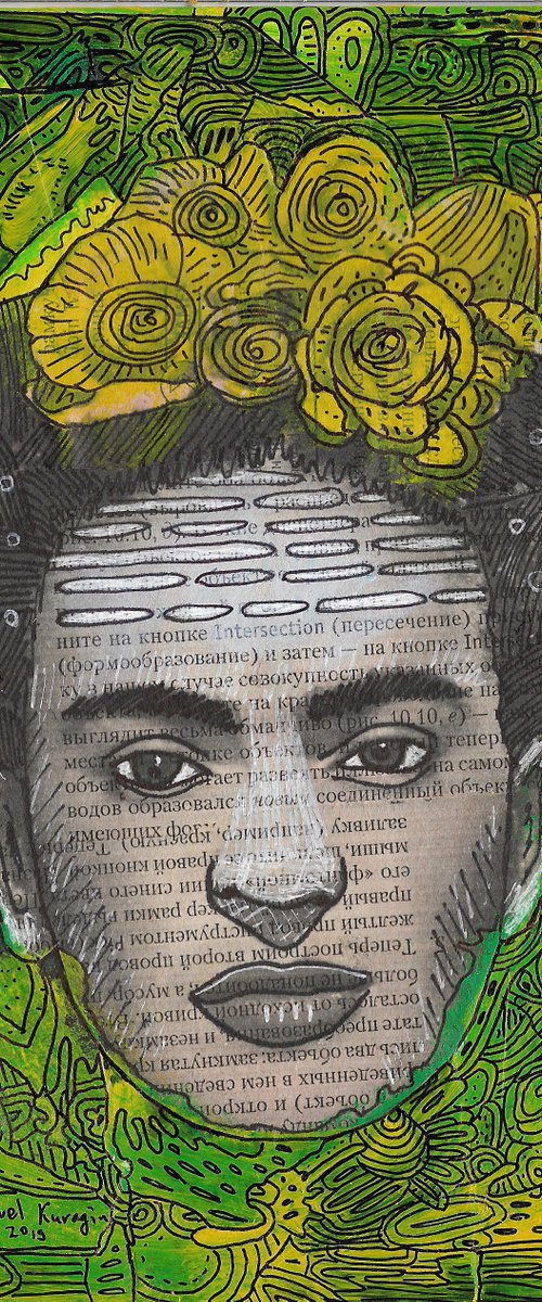 Portrait of Frida Kahlo # 86 by Pavel Kuragin