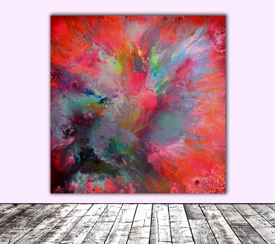Hiding the Treasure - XL Big Painting, FREE SHIPPING - Large Painting - Ready to Hang, Hotel and Restaurant Wall Decoration
