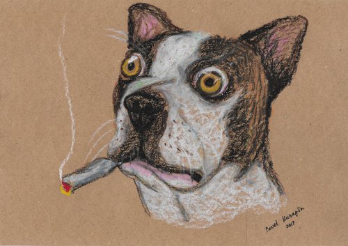 Dog with cigarette #2 by Pavel Kuragin