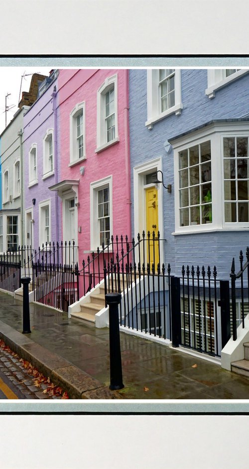 Chelsea London coloured houses by Robin Clarke