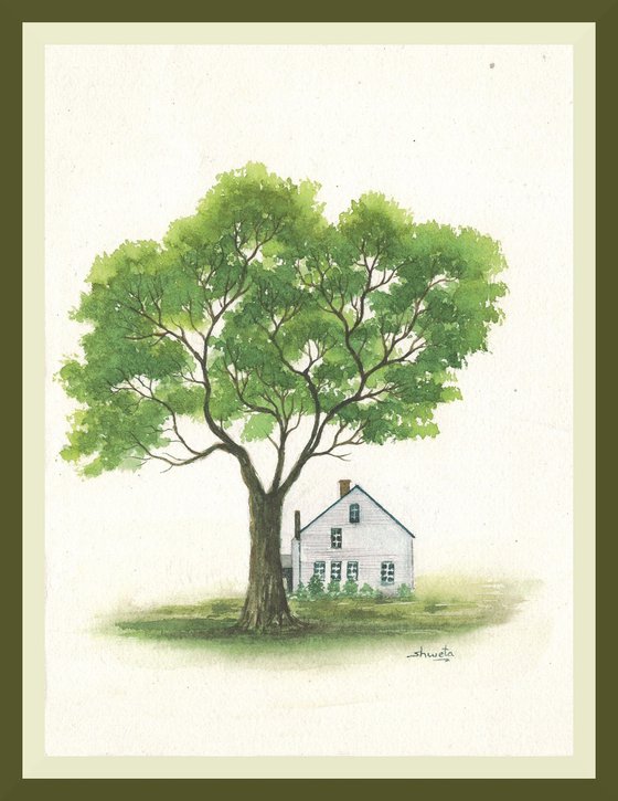 House under the oak tree