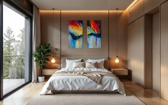 Fire and Ice (diptych)