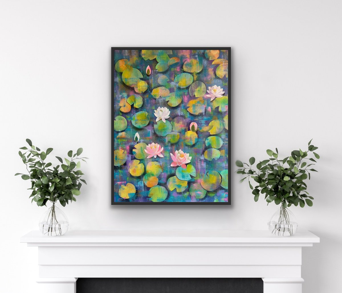 Expressive Landscape Acrylic Painting By Amita Dand, 24 X 30, Faded Dreams, Original Artwork