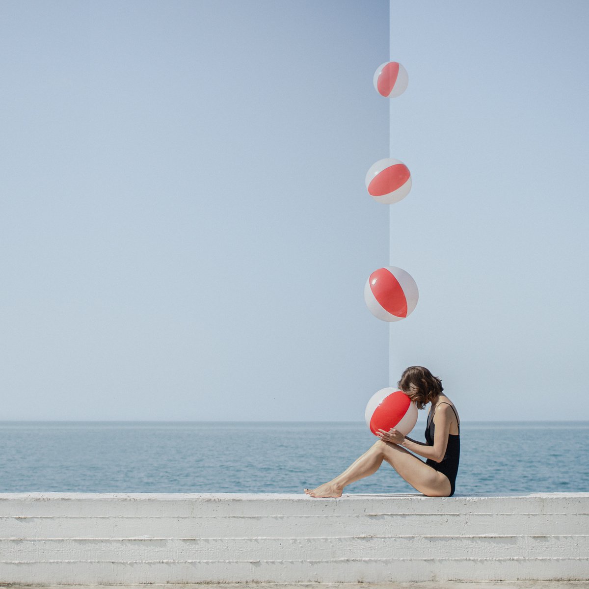 Surrealistic Portrait Photograph By Dasha Pears, 28 X 28, Evaporate, Original Artwork