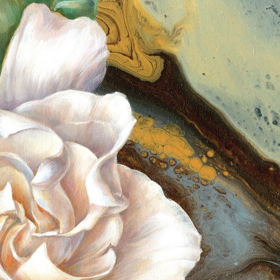 GARDENIA -  oil painting, delicate flowers, gift idea