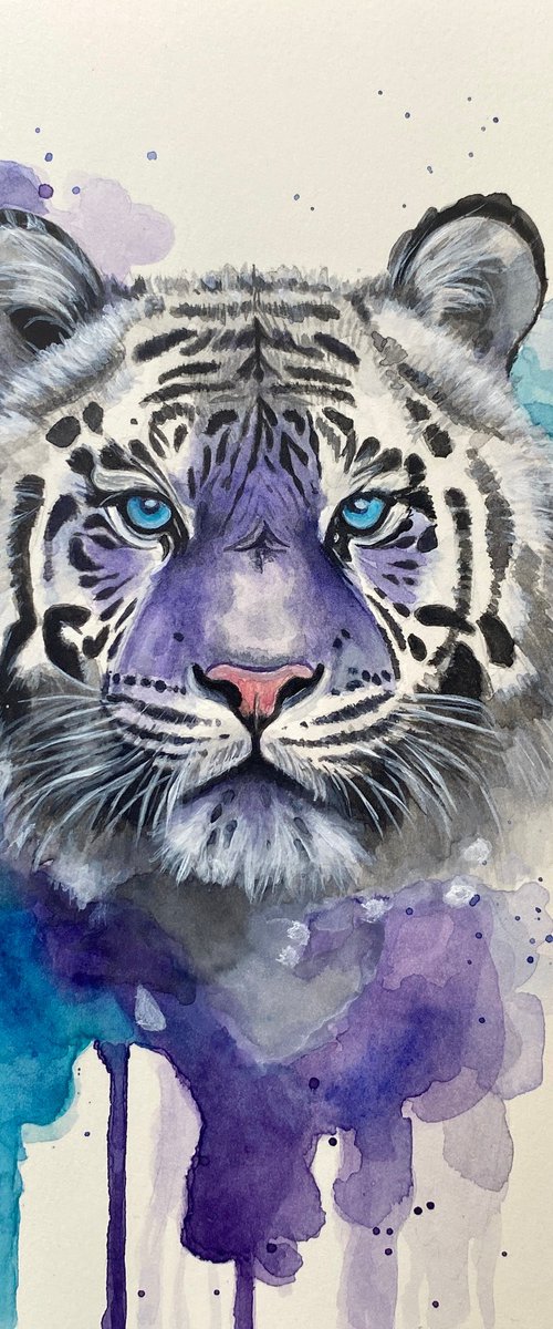 Colourful Tiger Painting by Sandy Broenimann