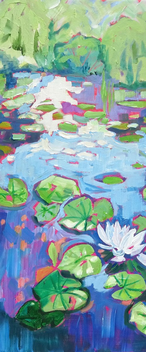 Waterlilies and Willows by Mary Kemp