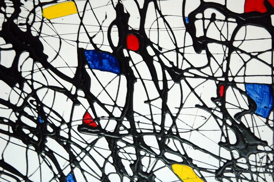 Abstract on canvas 133 (after Mondrian)